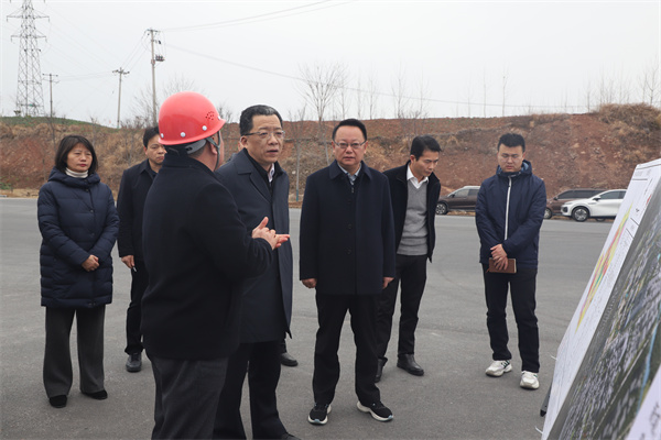 2月6日，黃山市委書記丁純一行調(diào)研富豐新城項(xiàng)目，汪凱書記，洪董陪同。1.jpg
